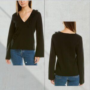 Rebecca Taylor Slim V-Neck Pullover Women's  NWT Sz  XL